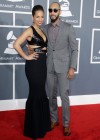 Alicia Keys & Swizz Beatz on the red carpet at the 2013 Grammy Awards
