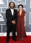 Ziggy Marley and Orly Agai on the red carpet at the 2013 Grammy Awards