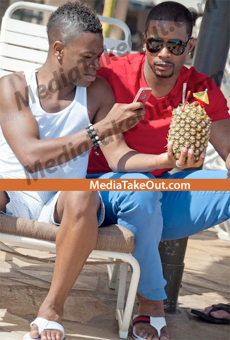 NFL's Kerry Rhodes Ballin' On the Beach  With Hot Fiancee