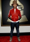 Pharrell Williams on the red carpet of the 2014 Grammy Awards