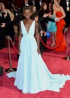 Lupita Nyong'o on the red carpet of the 2014 Oscars