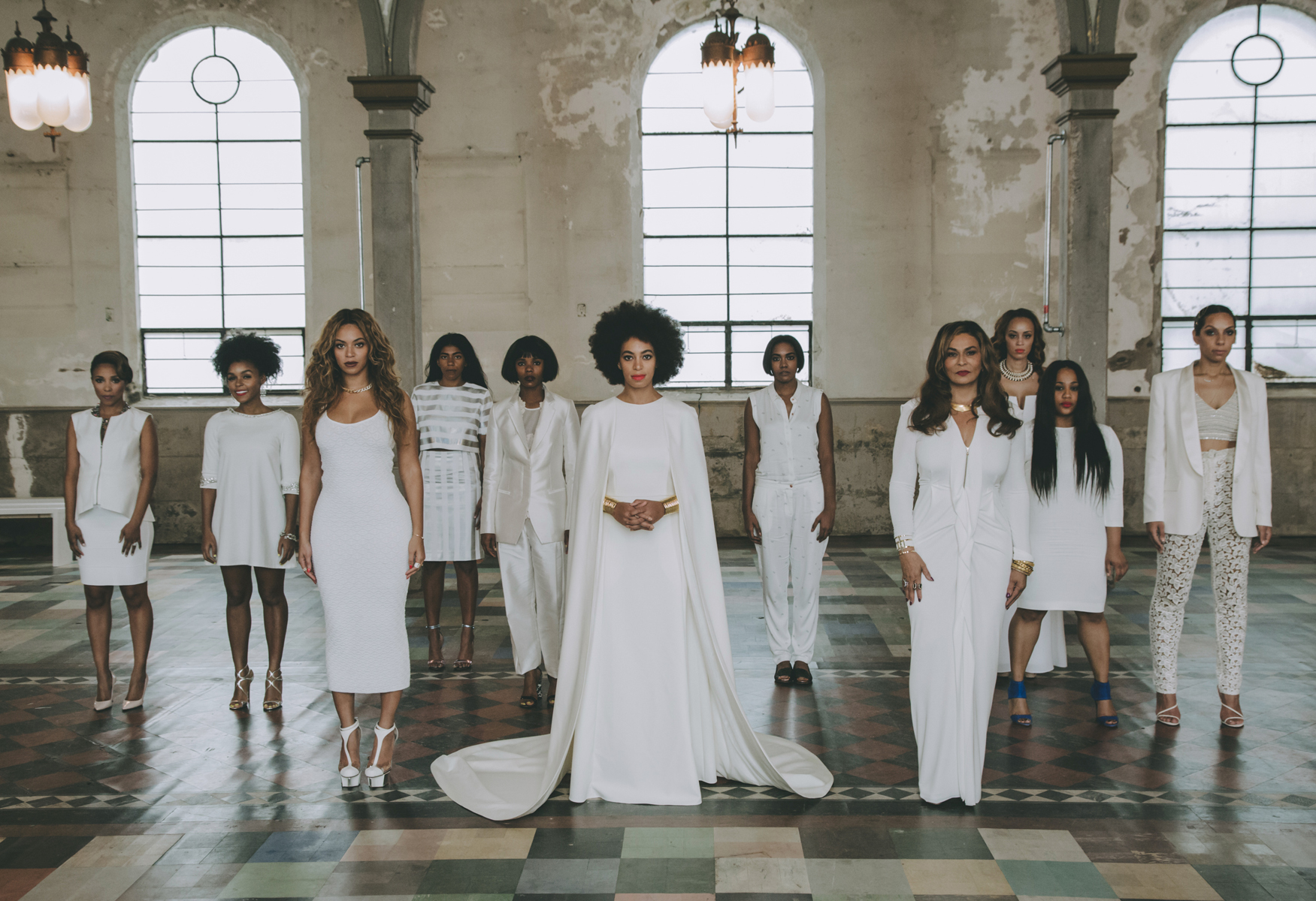 Solange and her bridal party, featuring Beyoncé, Mama Tina Knowles and Angela Beyince