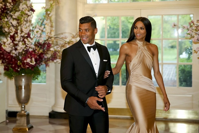 Ciara & her new boyfriend Russell Wilson at the 2015 White House State Dinner