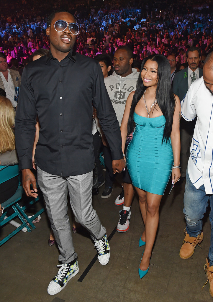 Meek Mill & Nicki Minaj at the Floyd Mayweather vs. Manny Pacquiao Fight in Las Vegas