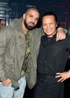 Drake with Chef Susur Lee at grand opening of Fring's restaurant in Toronto