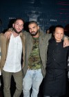 Drake with Susur Lee & his sons at grand opening of Fring's restaurant in Toronto