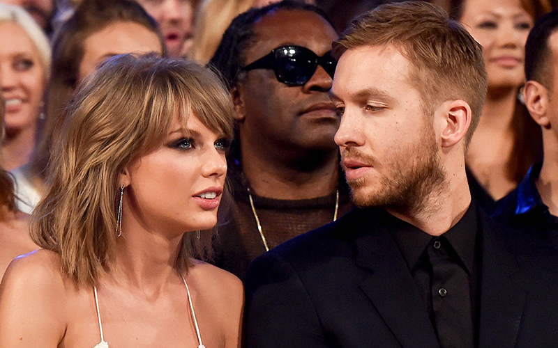 LAS VEGAS, NV - MAY 17:  Musicians Taylor Swift (L) and Calvin Harris attend the 2015 Billboard Music Awards at MGM Grand Garden Arena on May 17, 2015 in Las Vegas, Nevada.  (Photo by Kevin Winter/BMA2015/Getty Images for dcp)