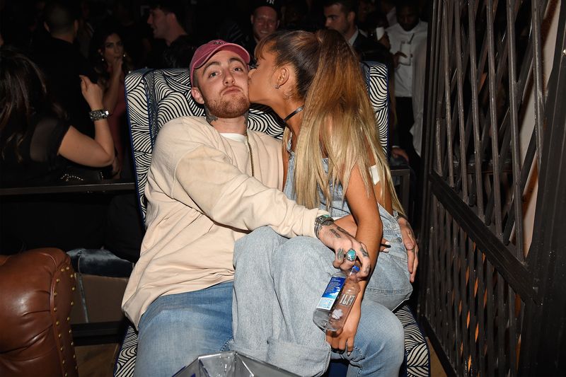 Mac Miller and Ariana Grande at the Republic Records VMAs afterparty