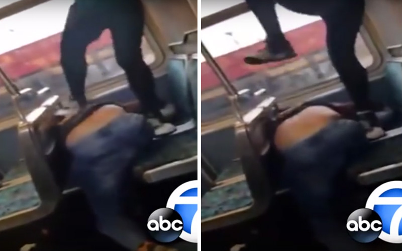 woman-attacks-racist-white-man-train-long-beach-california