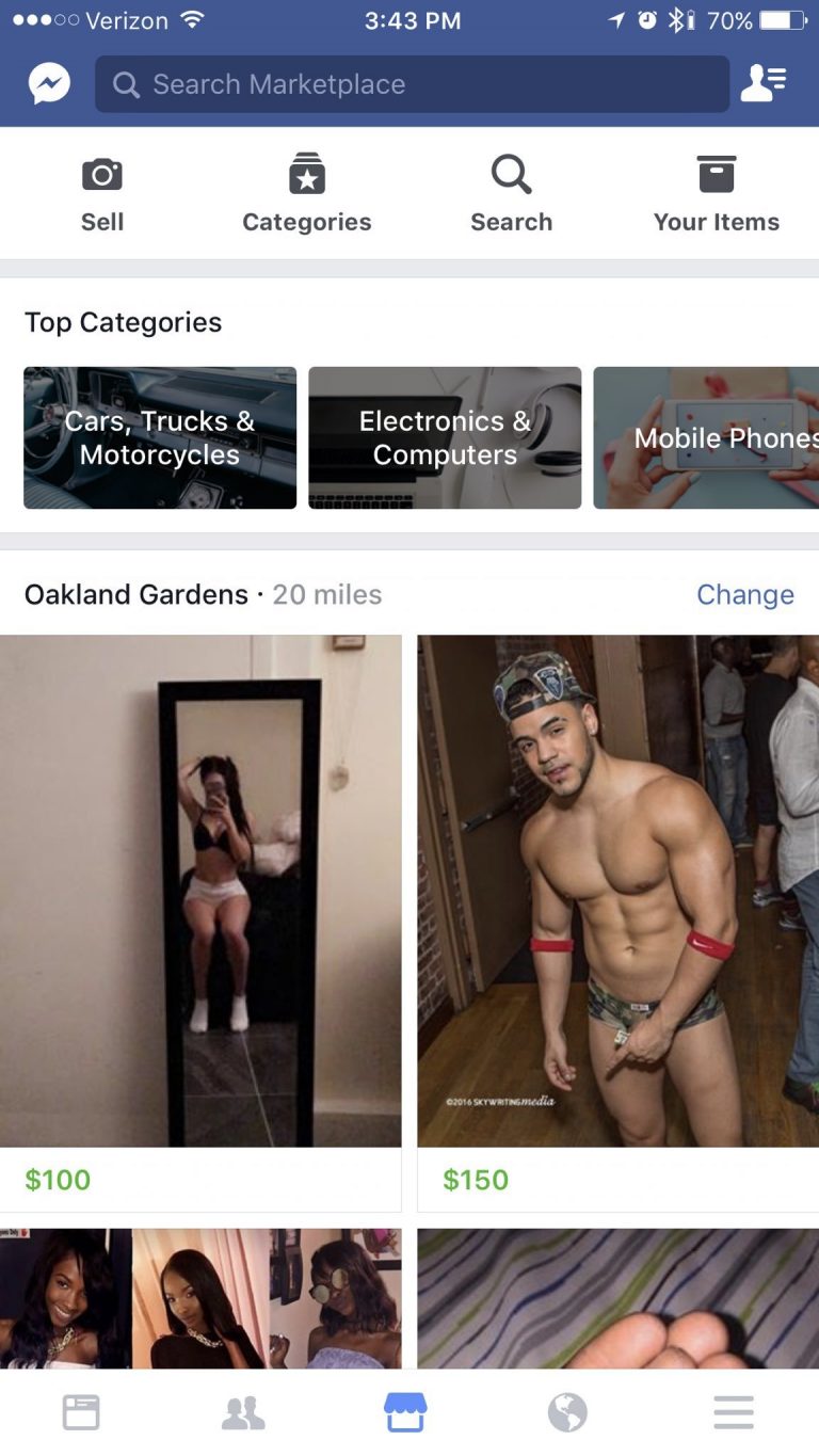 It Didn’t Take Long for Facebook Marketplace to Get Weird