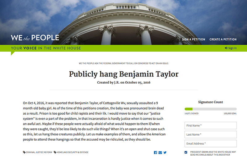 benjamin-taylor-petition-screenshot