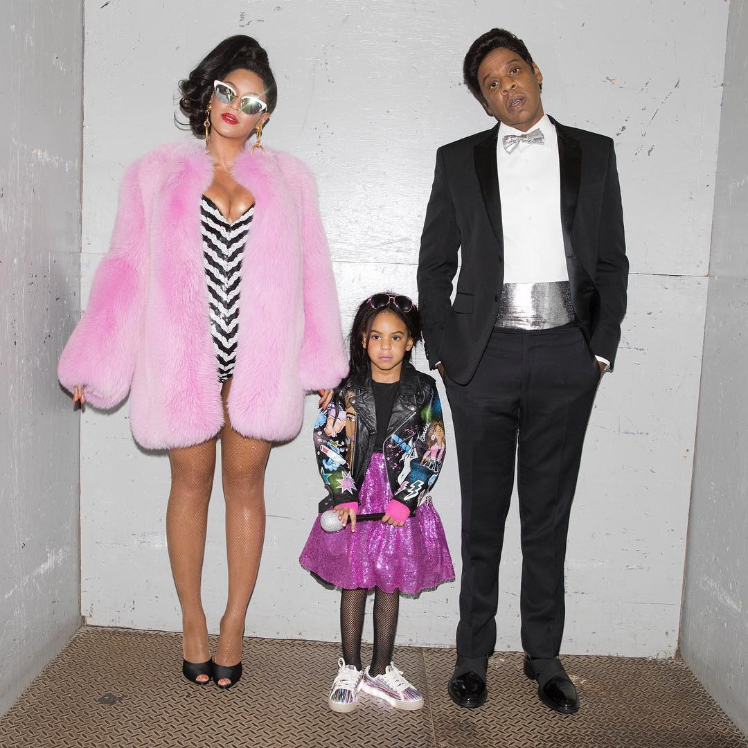 Beyoncé, Jay Z and Blue Ivy as Black Barbie and Ken dolls for Halloween (2016)