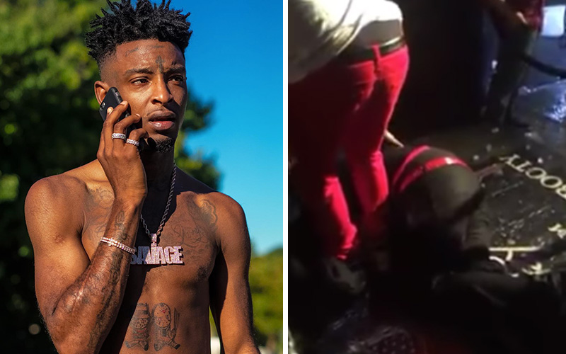 did-21-savage-get-knocked-out-video