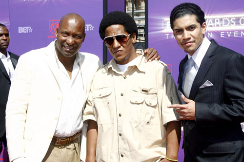 John Singleton, Tego Calderon, and Rick Gonzalez at the ’07 BET Awards