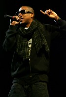 Jay-Z performing at Glastonbury
