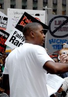 Nas talks to protestors