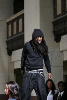 Lil Wayne on the set of “Got Money”