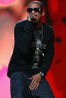 Jay-Z performing at the O2 Wireless Festival