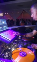 Nick DJ-ing at his own party … SMH