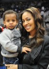LaLa Vasquez and her son Kiyan Anthony // Atlanta Hawks Game