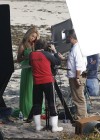 Beyonce on the set of new video