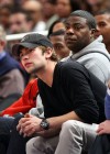 Tracy Morgan & Chase Crawford // Knicks vs. Bobcats basketball game in New York