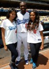 Vanessa & Angela Simmons (with LA Dodgers Orlando Hudson)  // LA Dodgers Game