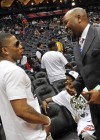 Nelly & Atlanta radio personality Ryan Cameron // Hawks vs. Cavaliers game in Atlanta (May 9th 2009)