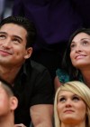 Mario Lopez & his girlfriend at Lakers/Rockets game (May 4th 2009)