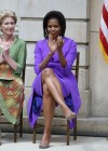 First Lady Michelle Obama & Met Museum President Emily Rafferty // Metropolitan Museum of Art Ribbon Cutting Ceremony