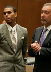 Chris Brown and his lawyer Mark Geragos in LA Superior Court (June 22nd 2009)
