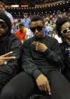 Chris Brown, a friend and Teyana Taylor // Game 5 of the 2009 NBA Finals in Orlando, FL (Lakers vs. Magic – June 14th 2009)