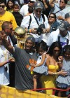 Kobe Bryant, his wife Vanessa and their daughters at a Parade following the Lakers Victory over the Magic in the 2009 NBA Championship