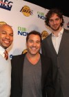 Derek Fisher of the Lakers, Actor Jeremy Piven and Paul Gasol of the Lakers // Los Angeles Lakers Victory Party at Club Nokia
