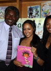 Principal Thaddus Jackson, Tia Mowry & Stephanie Starks // Reading is Fun event at Purche Avenue Elementary in California