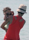 Halle Berry and her daughter Nahla at the beach in Miami (July 8th 2009)
