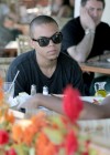 Evan Ross eating lunch at Cafe Med in Los Angeles, California (July 15th 2009)