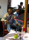 Charlie Murphy and Forest Whitaker on location for “Family Wedding” at Clafoutis in Los Angeles, CA