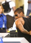 Usher boarding a flight at LAX in Los Angeles (July 27th 2009)
