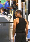 Usher boarding a flight at LAX in Los Angeles (July 27th 2009)