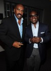 Steve Harvey and Def Jam CEO LA Reid // Whitney Houston’s “I Look To You” Album Listening Party