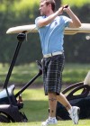 Justin Timberlake playing golf at Toluka Lake in Los Angeles, CA (August 16th 2009)