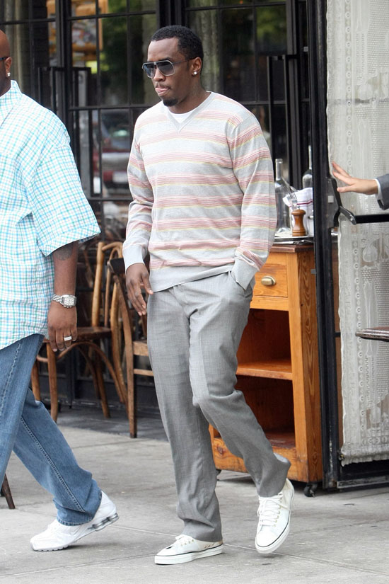 Spotted: Diddy Leaving a Restaurant in Downtown Manhattan + He ...