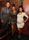 Robert, Kim and Kourtney Kardashian // Kim Kardashian’s 28th Birthday Party at TAO in Las Vegas