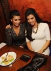 Kim and Kourtney Kardashian // Kim Kardashian’s 28th Birthday Party at TAO in Las Vegas