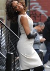 Tyra Banks on the set of a new photoshoot in New York City (October 12th 2009)