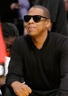 Jay-Z at the Los Angeles Lakers vs. New Orleans Hornets Basketball Game in LA (November 8th