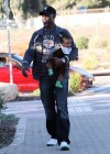 Djimon Hounsou and his son Kenzo Lee at Cross Creek Park in Malibu, CA (November 22nd 2009)