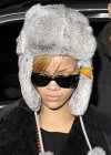 Rihanna (with a bump above her eye) leaving her hotel in London – November 15th 2009