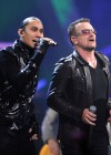 Taboo (from the Black Eyed Peas) and Bono (from U2) // 25th Anniversary Rock & Roll Hall of Fame Concert